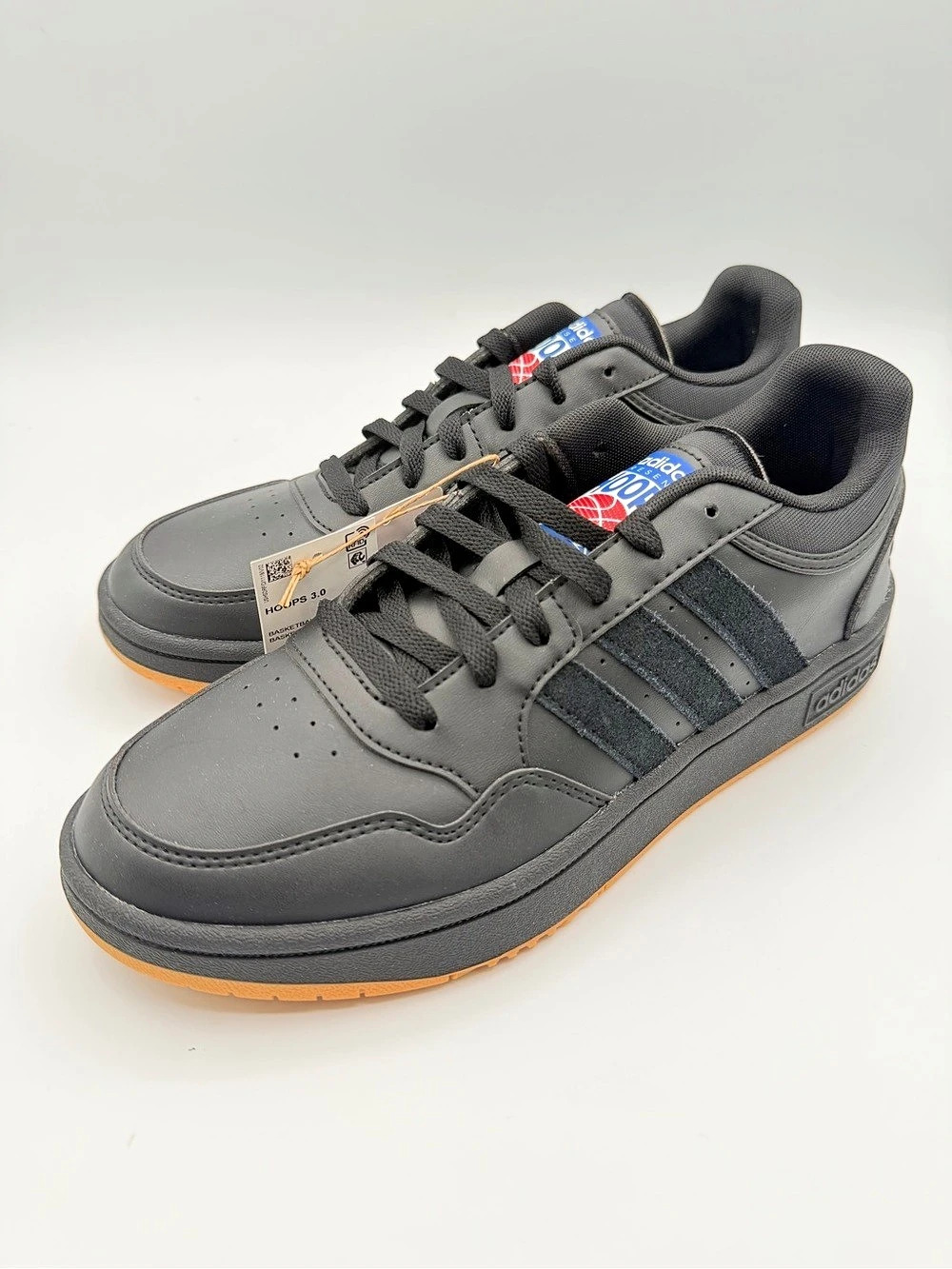 adidas Hoops 3.0 Low Top Sneakers in Black NWT